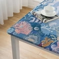 thumbnail image 4 of HAOXIT Table Cloth, Decorative Tablecloth, Ocean Themed Waterproof Table Cover for Dining Table Kitchen Party Picnic Camping, Square 40*40, 4 of 7