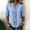 Blue, variant on Lace Blouses for Women Crochet Trim V Neck 3/4 Sleeve Button Down Shirt Slimming Fit Hollow Out Top Boho Style Blouse Ideal for Rooftop Sunsets and Lake Side Relaxation L Yellow