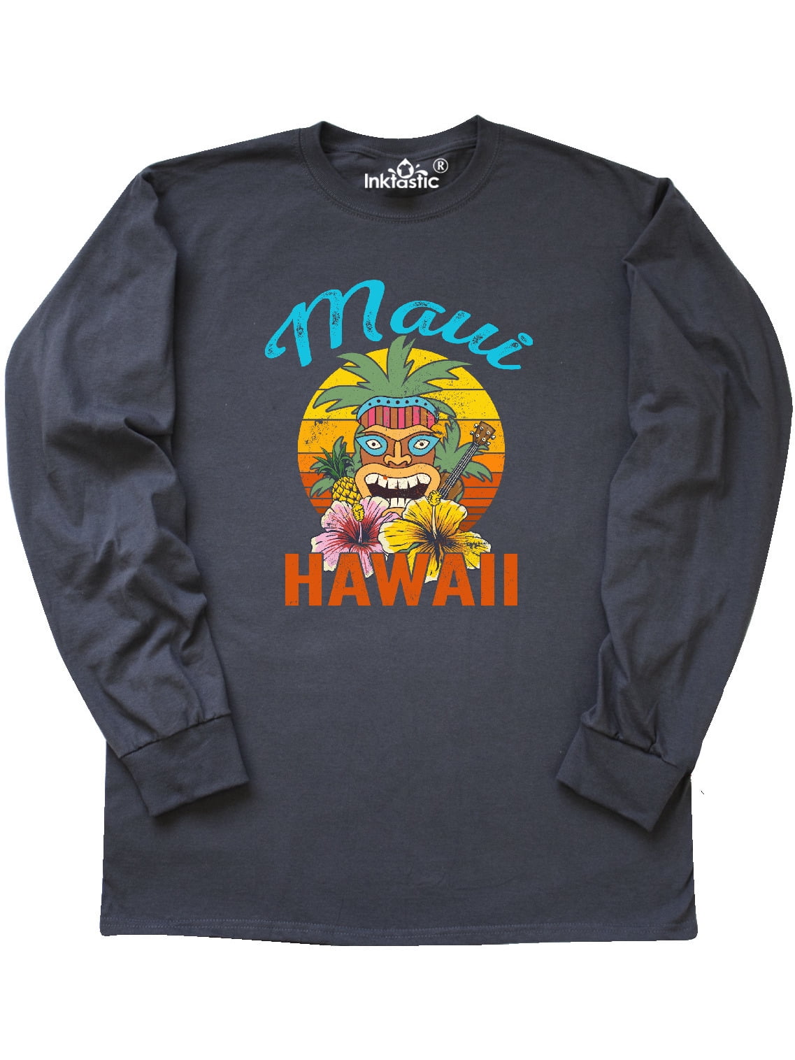 INKtastic - Maui Hawaii Vacation Tiki Long Sleeve T-Shirt - Walmart.com - Walmart.com