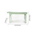 thumbnail image 3 of Linnome Transparent PVC Stationery Bag Waterproof Large Capacity Pencil Pouch - Clear Triangular Teens Pen Bag with Zipper & Loop - Exam Office Travel Makeup Organizer Case, 3 of 6