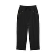 thumbnail image 4 of Hvogkswy Cotton Linen Capri Pants for Women Straight Solid Drawstring Elastic Waist Capris with Pockets Summer Casual Capri Pants, 4 of 7