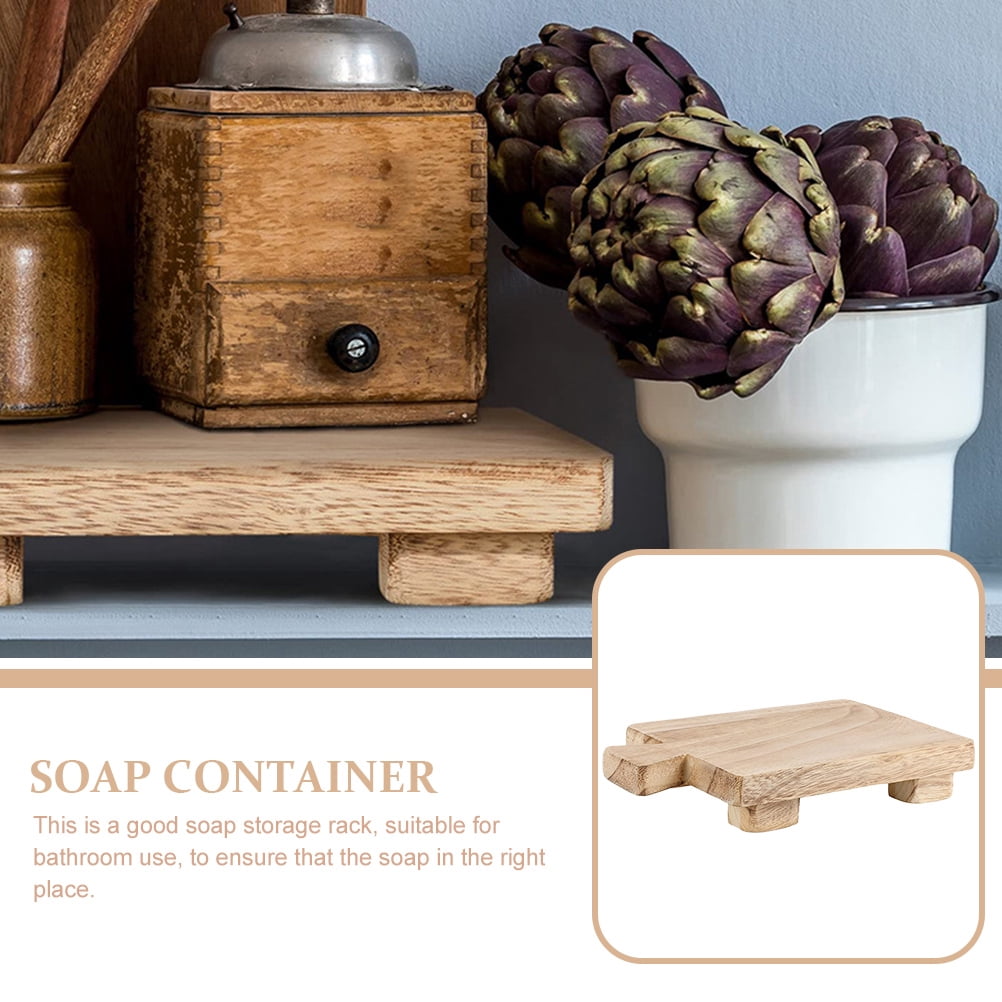 FENGGUIQU Wood Board for Dish Soap in Brown for Kitchen Accessories 1Pack