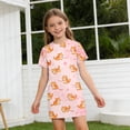 thumbnail image 4 of Grblisyd Girls Dress Summer Cute Animal Print A Line Short Sleeve Crew Neck T-Shirt Dress for Kids Casual 3-12 Y, 4 of 6