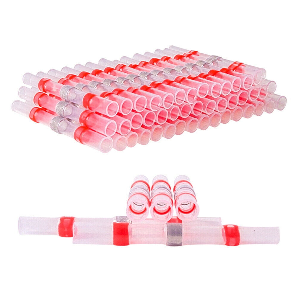500PCS Heat Shrink Solder Seal Sleeve Connectors Waterproof Crimp Butt Terminals