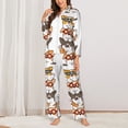 thumbnail image 2 of Pofeuu Corgi Dog2 Print Womens Pajamas Set Long Sleeve Sleepwear Button Down Nightwear Soft Pj Lounge Sets Button Down Pajamas Women-XX-Large, 2 of 7