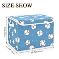 thumbnail image 5 of Yayeee Collapsible Cube Storage Bin with Lid Fabric Closet Decorative Basket with Handles, Baseballs Pattern, 5 of 7