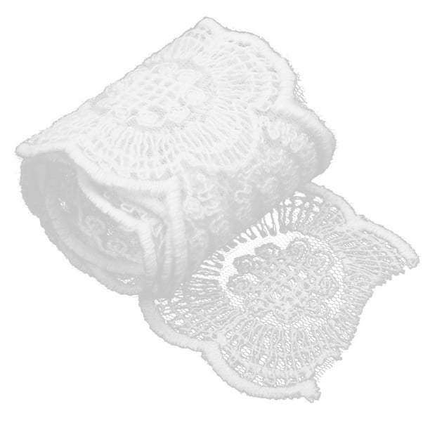 QIILU White Lace Trim, White Lace Ribbon Stretchy For Sewing DIY For Home  Decorations 