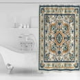thumbnail image 4 of 60x72 Inch Shower Curtains for Bathroom Ethnic Rustic Fabric Bath Curtain Decor Boho Southwestern Heritage Orange Blue Waterproof Restroom Curtains Shower Set Accessories with 12 Hooks 60 Inch, 4 of 6
