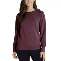 Eddie Bauer Ladies' Fleece Lined Crewneck Sweater Size: XXL, Color: Wine(Red)
