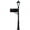 Black, variant on Lewiston LPST-800-E1-SL-WHT E1 Economy Mailbox System with Fluted Base & Bayview Solar Lamp, White