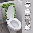 thumbnail image 4 of HELLHERO Elephant Clover Polyester Toilet Lid Seat Cover Set Toilet Dust Cover Set Universal Stretch Elastic Bottom Washable and Reusable Adjustable for U-Shaped, 4 of 8