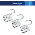 thumbnail image 3 of HUGFEGWE 8 Digit Button Combination Security Padlock Digital Lock for Suitcase Luggage Drawer Door Toolbox,fixed gym cabinet door toolbox padlock gym sports school and employee lock,Silver White 3PCS, 3 of 7