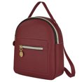 thumbnail image 1 of Women Faux Leather Backpack Solid Color Mini Shoulder Bag Mini Phone Backpack, 1 of 10
