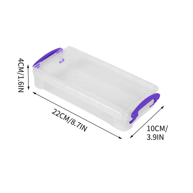 Sketching Pencil Case Thickened Transparent Double Ear Buckle Tool Box Storage Box Plastic Art Stationery Box