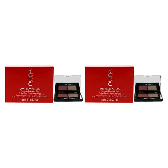 Pupa Milano Vamp! Compact Duo Eyeshadow - 001 Rose Perlage - Pack of 2 - 0.078 oz Eye Shadow