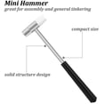 thumbnail image 5 of Dual Head Small Hammer, 7 Inches, Plastic Head and Metal Head, Black Plastic Grip, Double face Jewelry Mallet, Mini Hammer for Crafts, Watch, Tuning, Woodworking, Toys, DIY, Leather, Instruments, 5 of 5