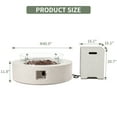 thumbnail image 7 of VENTOPYR 2-Piece Outdoor Terrazzo White Round Propane Firepit Table Set w Tank Table, Wind Guard, 7 of 7