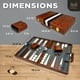thumbnail image 4 of Set de backgammon de piel Queensell de 19 x 15 cm con 32 piezas, 4 of 9