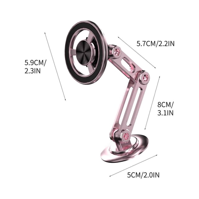 Car Phone Mount Universal 360° Pro,Magnetic Suction Phone All Metal Car Navigation Foldable Car Car Phone Mount Magnetic