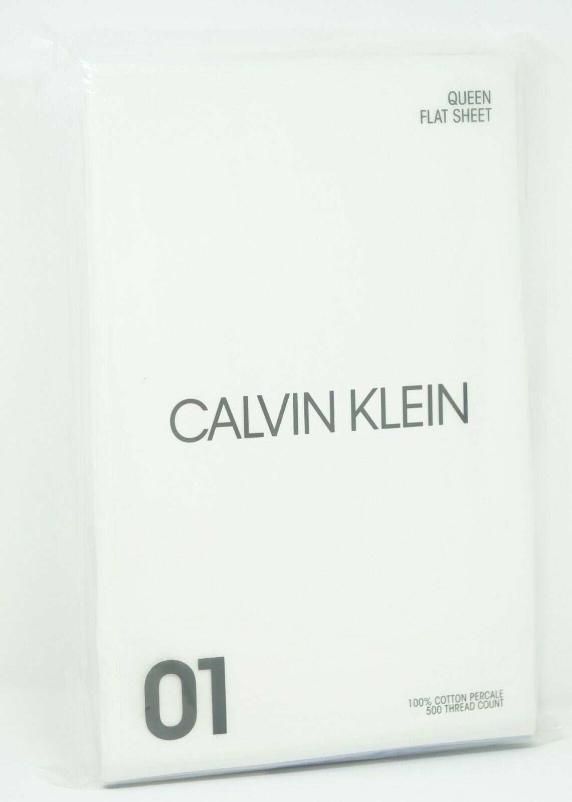 Calvin Klein Series 1 500 TC 100% Combed Cotton Flat Sheet - QUEEN - Light  Blue 