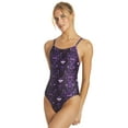 thumbnail image 6 of iSwim Varsity Blur Thin Strap One Piece Swimsuit, High Cut, Unpadded, Athletic (Women’s), 6 of 10