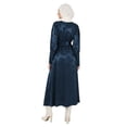 thumbnail image 6 of Jacquard Satin Modest Dress Dark Navy Blue, 6 of 6