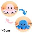 thumbnail image 1 of Muñeco de peluche de pulpo Reversible de 30/40cm con dibujos animados rellenos de patrón de doble cara, 1 of 4