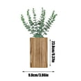 thumbnail image 2 of Wooden Wall Planter with Artificial Plants - Indoor Wooden Pocket Vase for Home Decor Office Display and Space-Saving Vertical Garden, 2 of 4