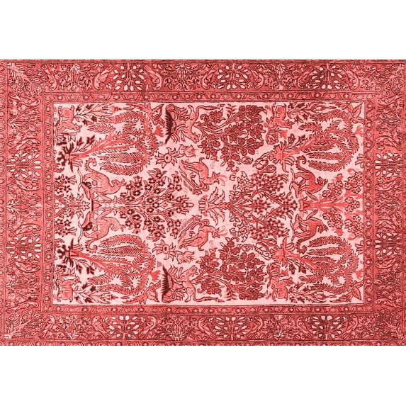 Ahgly Company Indoor Rectangle Animal Red Traditional Area Rugs, 6' x 9'