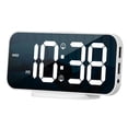 thumbnail image 1 of Reloj de pared dual del reloj de escritorio de la carga por USB del reloj de la repetición del indicador digital grande del despertador del espejo del LED, 1 of 6