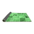 thumbnail image 2 of Ahgly Company Indoor Square Patchwork Emerald Green Transitional Area Rugs, 3' Square, 2 of 4