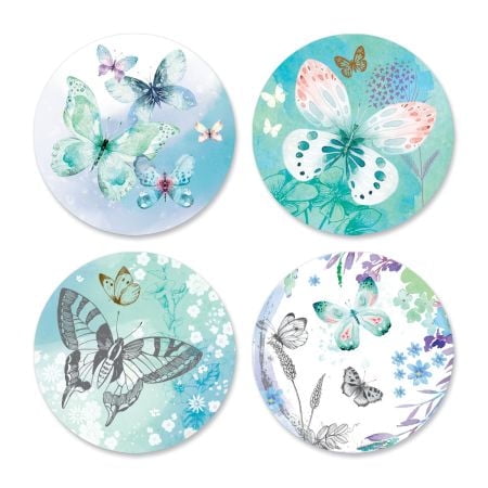 Current Faith Butterfly Sympathy Seals - Set of 24 Envelope Seals, 1 1/2 Inch Diameter