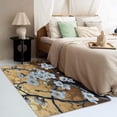 thumbnail image 3 of Washable Rugs 3x5 Almond Blossom Rug & Home Decor - Front Door Mat Indoor Entrance, Oriental Floral Rugs for Entryway, Non Slip Low Pile Small Area Rug, White Flower Carpet & Room Decorations V-&84, 3 of 7