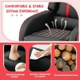 thumbnail image 5 of Canddidliike Kids Recliner Chair with Side Pockets and Footrest-Red, Comfy Chair for Kids, 5 of 8