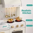 thumbnail image 6 of Best Choice Products Kids Play Kitchen Set w/ Espresso Machine, Ice Maker, Storage Island & Accessories - Cream Cottage, 6 of 9