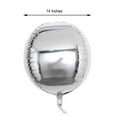 thumbnail image 3 of Efavormart 2 Pack 14" Silver Aluminum Foil Round Sphere Balloon Wholesale 4D  Mylar Balloons, 3 of 11