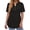 Black, variant on V Neck Henley Blouses for Women Dressy Casual Tops Summer Short Sleeve Shirts Fashion Clothes