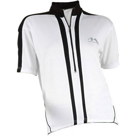 Women's Bicycle Jersey, White/Black, Small/Medium