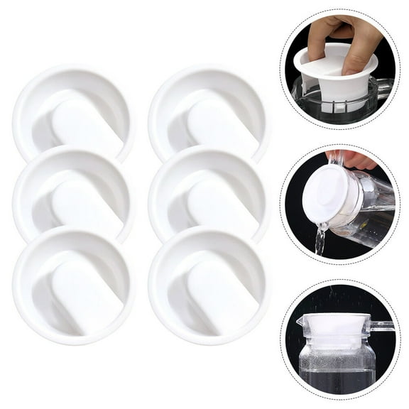 HEALEEP Replacement Lid For Pitcher Carafe Lids Home Accessory 6Pcs 2.99X2.99X1.49In