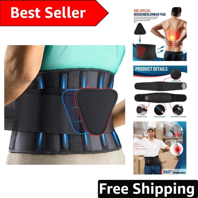 Pain-Relief Back Brace for Herniated Discs & Sciatica - Adult Adjustable Support