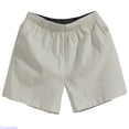 thumbnail image 2 of Huanglei Men's Casual Shorts ,Linen Drawstring Waist Loose Fit Shorts For Men Solid Color Casual Beachwear 3/4 Length Summer Trousers (Gray ,Large), 2 of 5