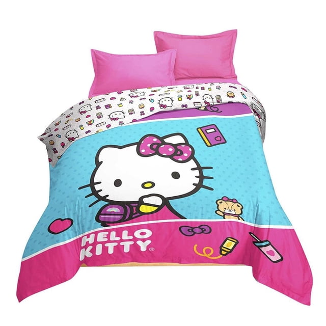 Edredón Providencia Digital Sustentable Hello Kitty Candy de 190x212 cm Multicolor
