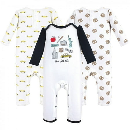 UPC: 0660168531114 | Hudson Baby Infant Boy Cotton Coveralls 3pk  Nyc  0-3 Months