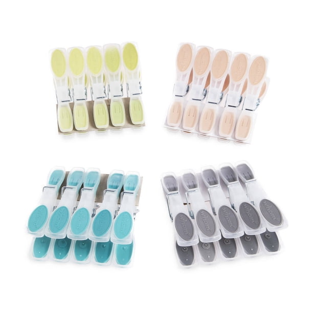 Wham - Pinzas para la Ropa de Suave al Tacto - Pack de 20 (Multicolor)