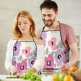 thumbnail image 5 of Pioneer Flower Floral Print Pattern Apron-Garden Aprons for Women with Pockets-Cotton Linen Waterproof Kitchen Cooking Gardening Aprons Adjustable for Kitchen,Cooking,BBQ and Salon 33x27 Inch, 5 of 7