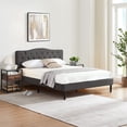 thumbnail image 2 of VECELO (Set of 3) Bedroom Set with Upholstered Bed Frame and Nightstand, 2 of 6