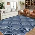 thumbnail image 2 of Hasoo Modern Arches Area Rug Mid Century Modern Bedroom Living Room Decor Floor Rug 8' x 10' Blue, 2 of 5