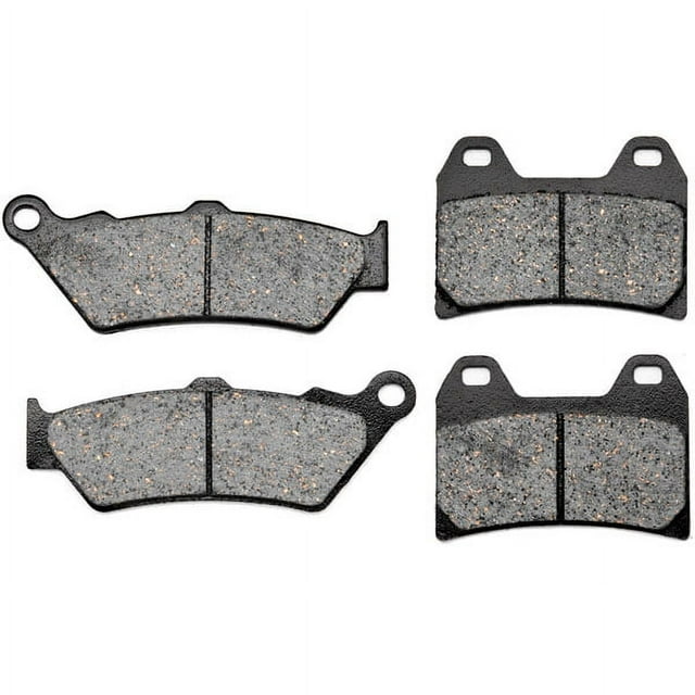 KMG Front + Rear Brake Pads Compatible with 2002-2006 Moto Guzzi California Stone Series - Non-Metallic Organic NAO Brake Pads Set
