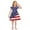 C-Red, variant on Jinhomg Toddler Girls Holiday Dresses Cute Star Striped Print Midi Dress Casual Ruffle Flutter Sleeve Party Dresses Patriotic 4Th Of July American Flag Outfits Red 140