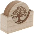 thumbnail image 3 of Something Different - Set de Posavasos Diseño Grabado Tree Of Life - Pack de 4 (Natural), 3 of 4